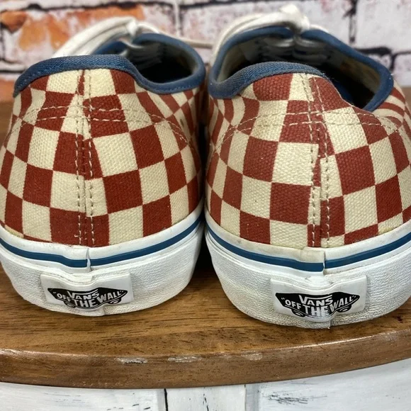 Vans Blue and Red Checkered Sneakers - Picture 7 of 13